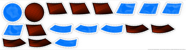 Bucket Hat Kit – Lake Topography + Crimson Snare / Adult M (22 in. head circumference)